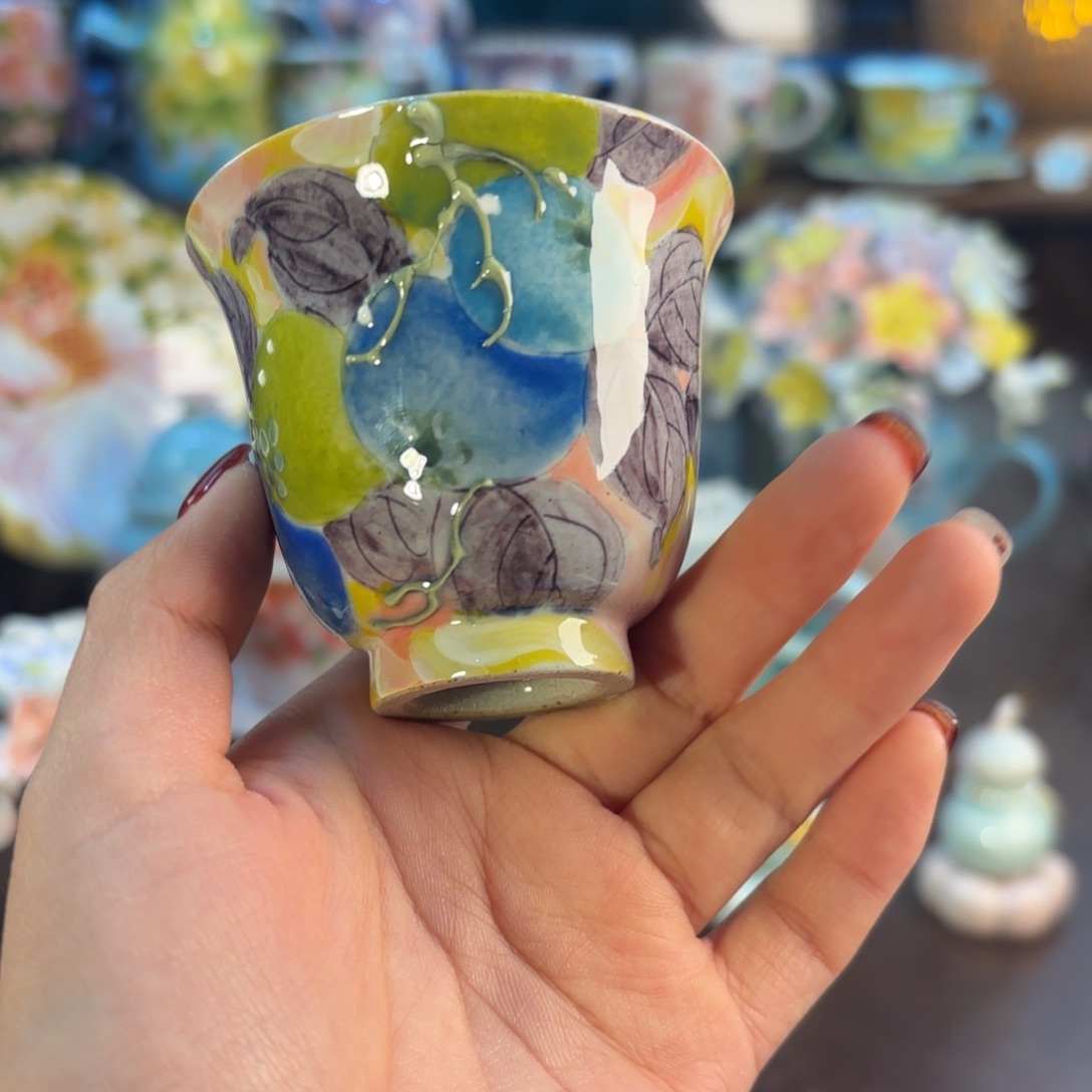 景德镇手绘高温釉下彩陶瓷茶具