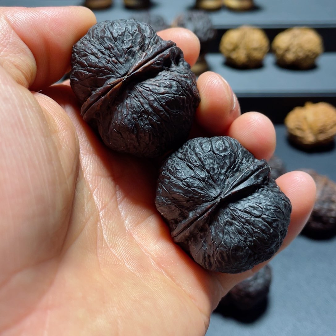 文玩核桃把件B金蟾蛤蟆头42mm