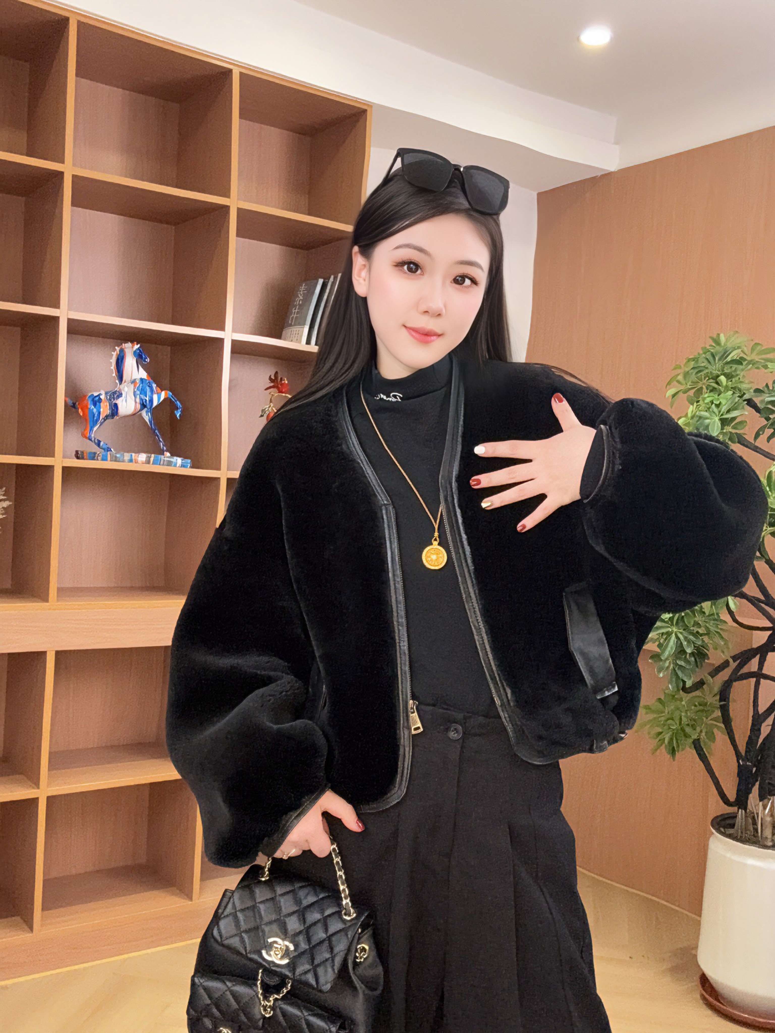 【YOYO推荐】XIASIQING｜25FW 8850 新款时尚休闲皮毛一体外套