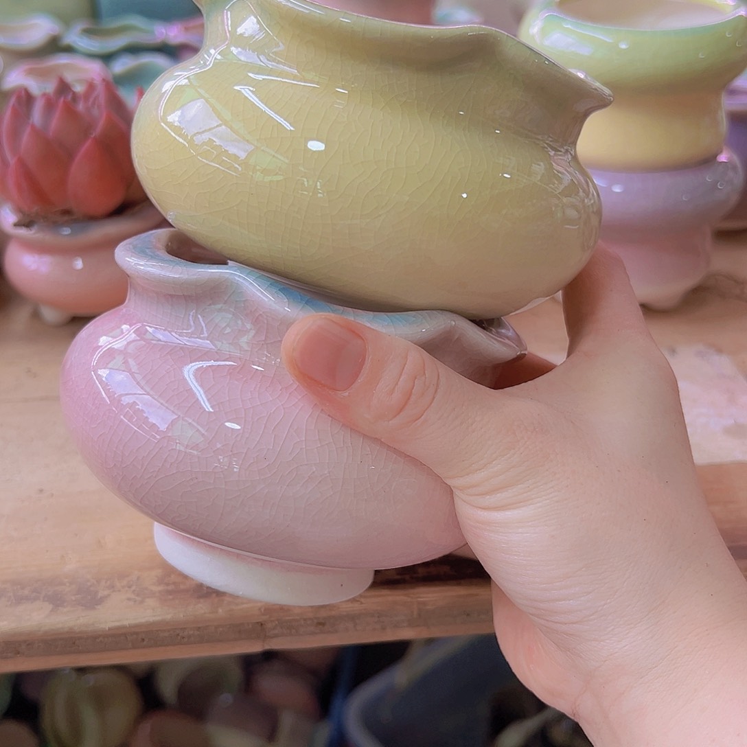 陶瓷花盆当场满12包邮