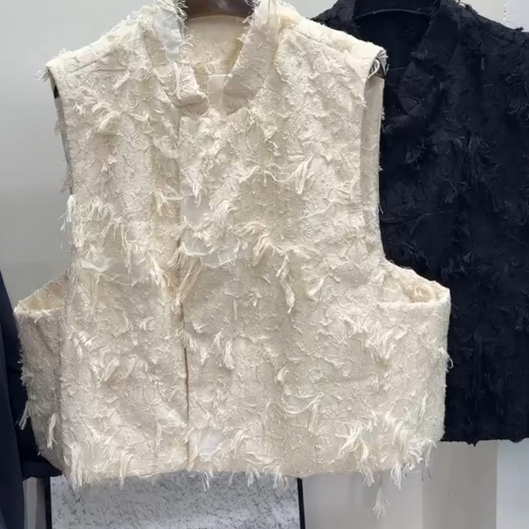 D50848优雅风夏季马夹工字型款蕾丝网红百搭春季女装厚款