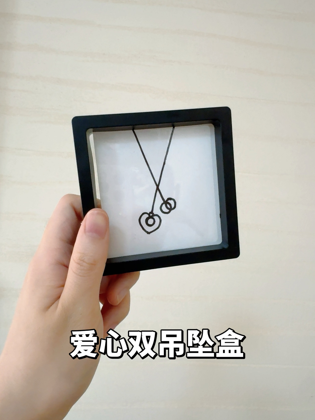 铜合金项链 【双吊坠爱心C136】爱心锆石休闲轻奢高级百搭项链