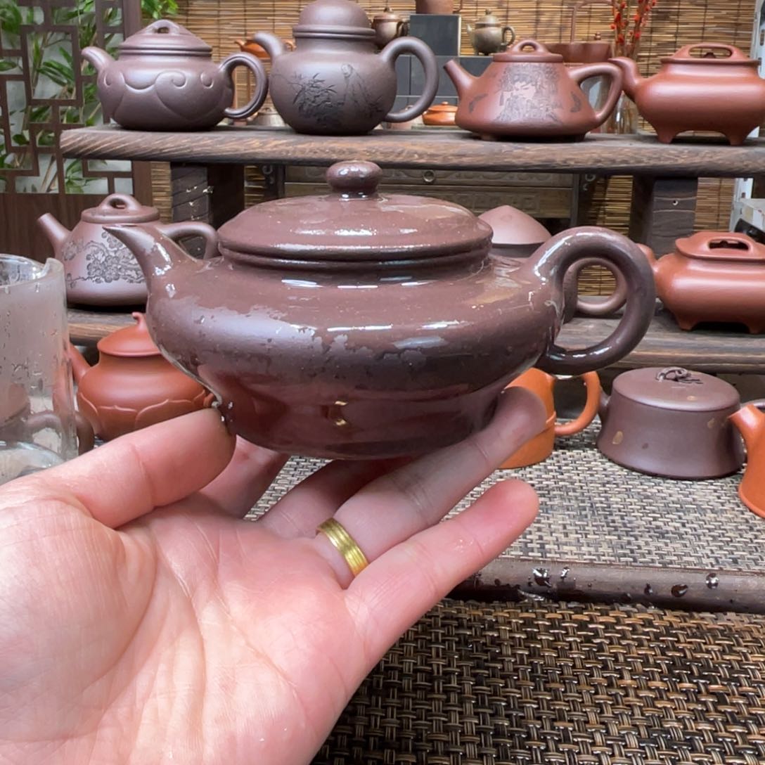 紫砂茶壶宜兴原矿紫砂手工制200