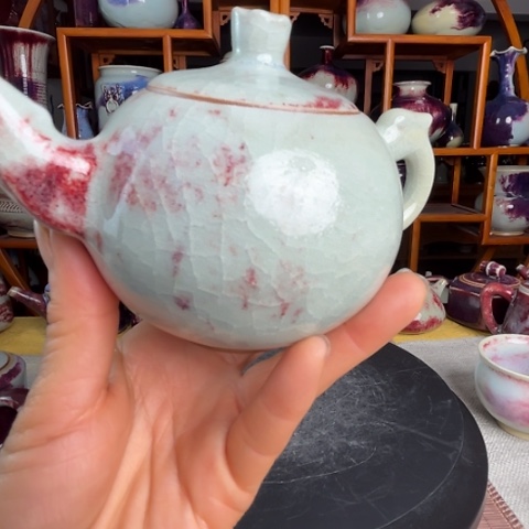 牛家钧窑牛自恒老师钧瓷壶