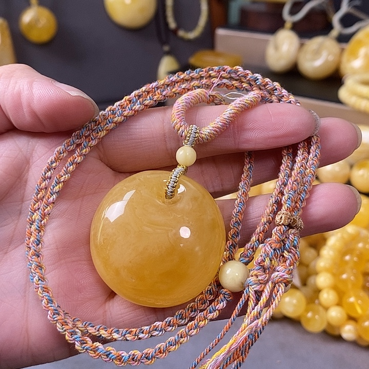 琥珀未镶嵌裸石公主扣