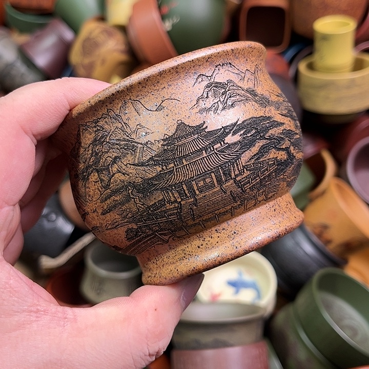 紫砂茶杯全手工紫砂主人杯