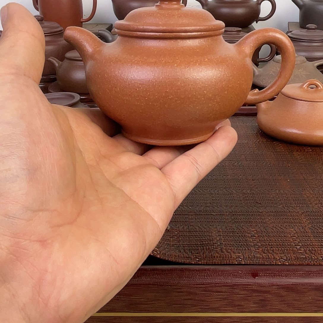 紫砂茶壶完美全手桃花泥掇只