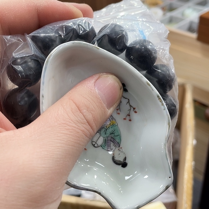 5***哥瓷片精美雕刻精美