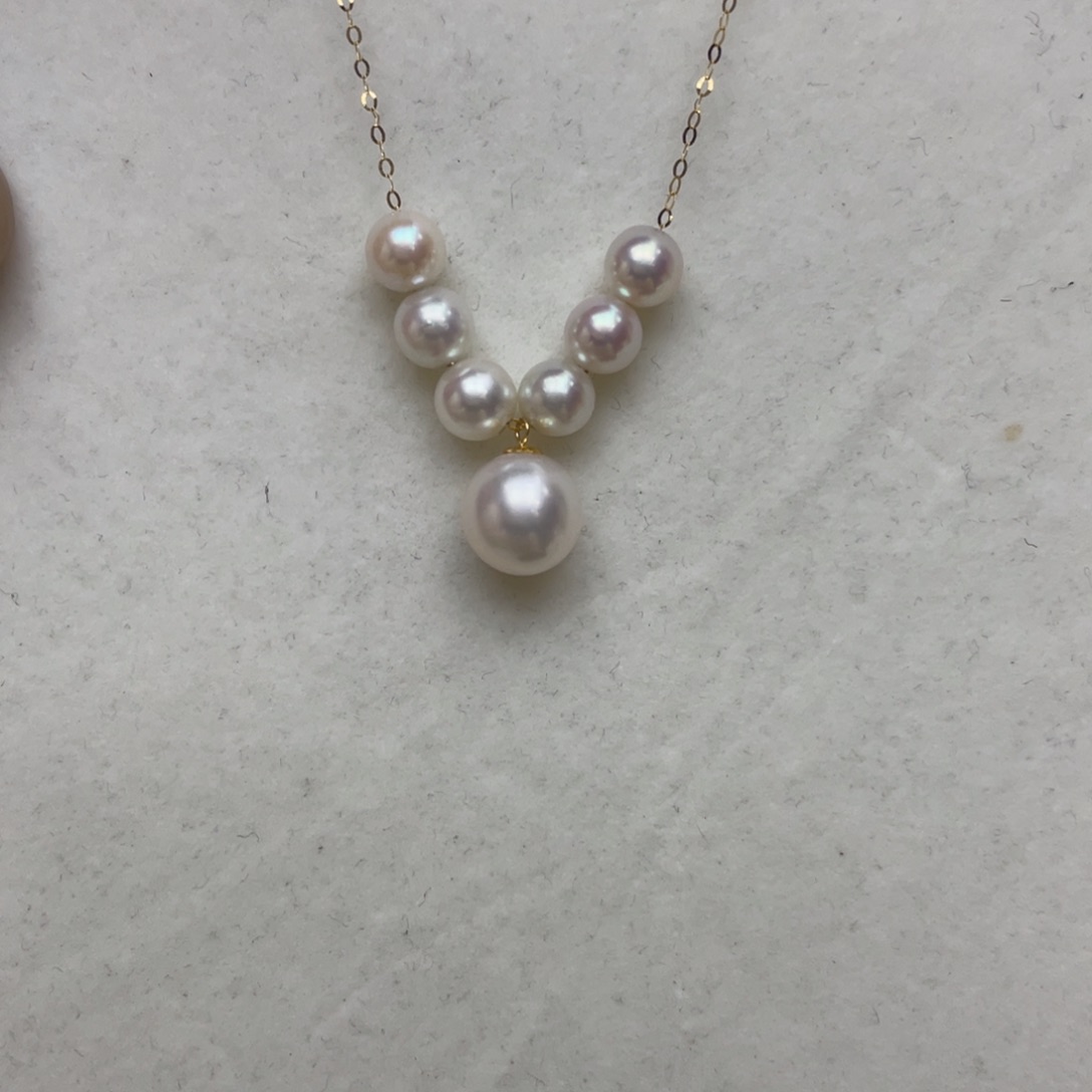 海水珍珠项链18K金镶嵌