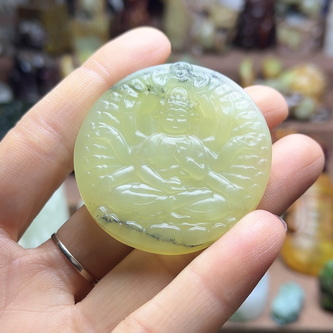 白玉菩提吊坠105。。