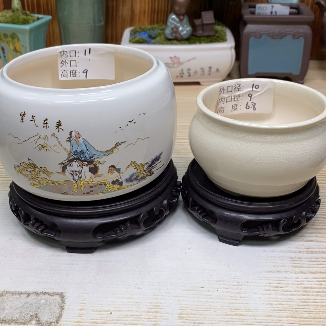 紫砂陶瓷花盆浮力