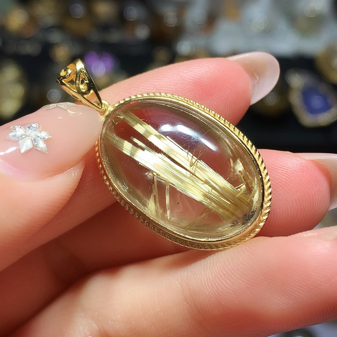 水晶珠宝半成品银S925镀金镶嵌