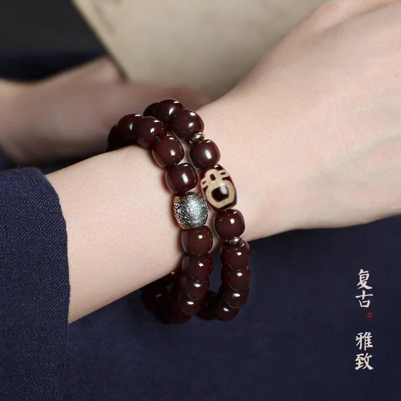 【菩提手串】溏心老料国风男女款百搭菩提根双圈手持盘玩文玩念珠