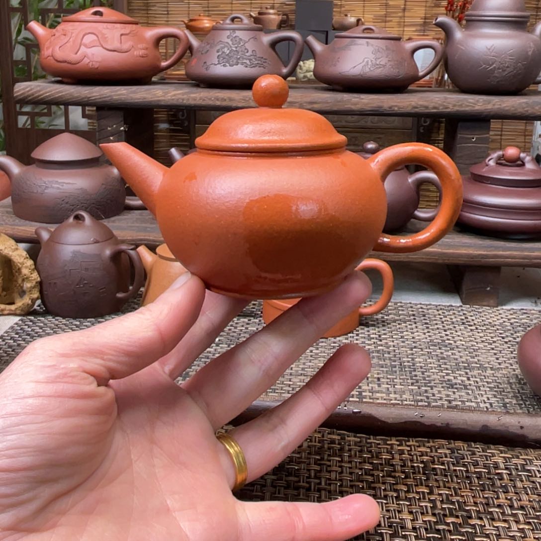 紫砂茶壶宜兴原矿紫砂手工制145