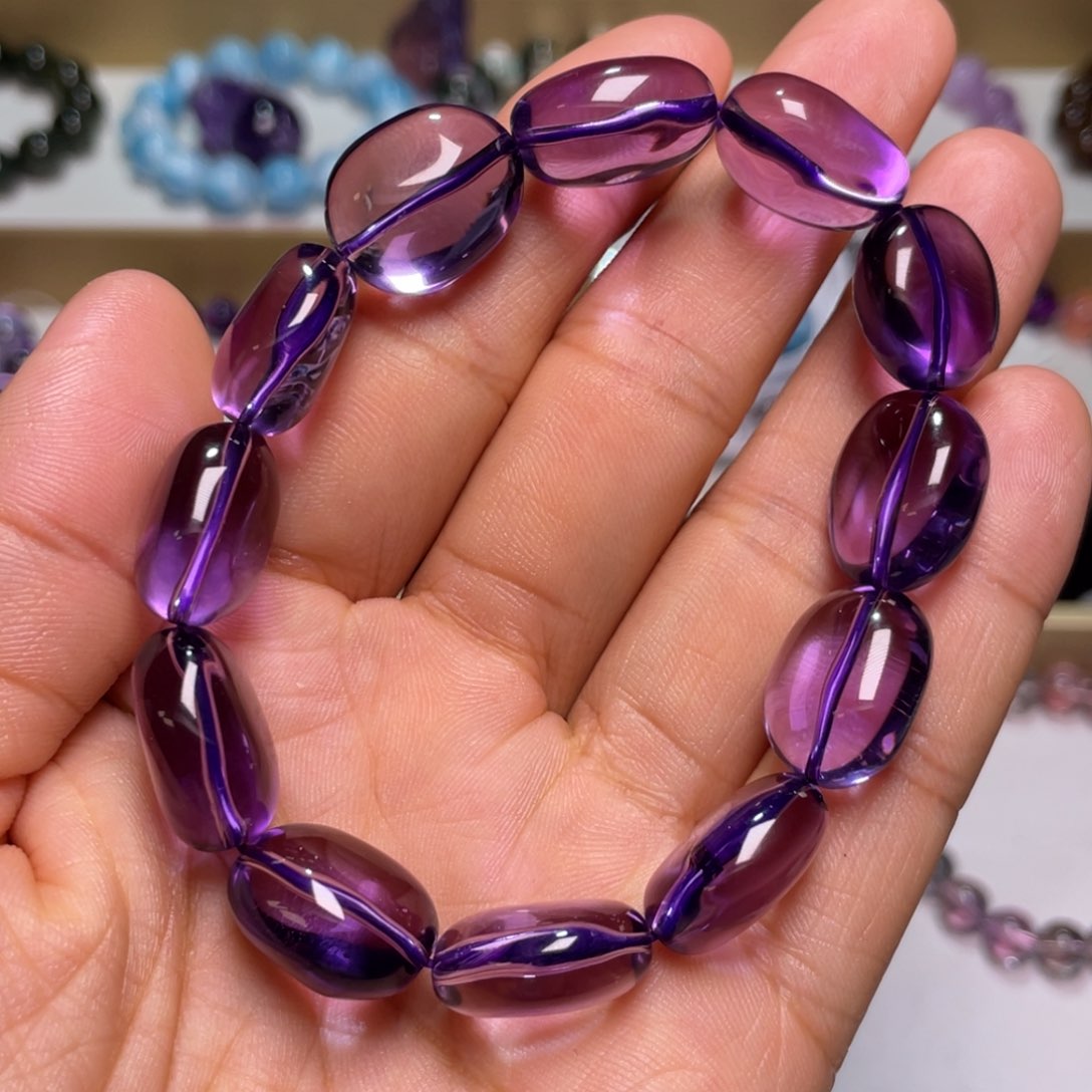 水晶手链未镶嵌巴西紫水晶