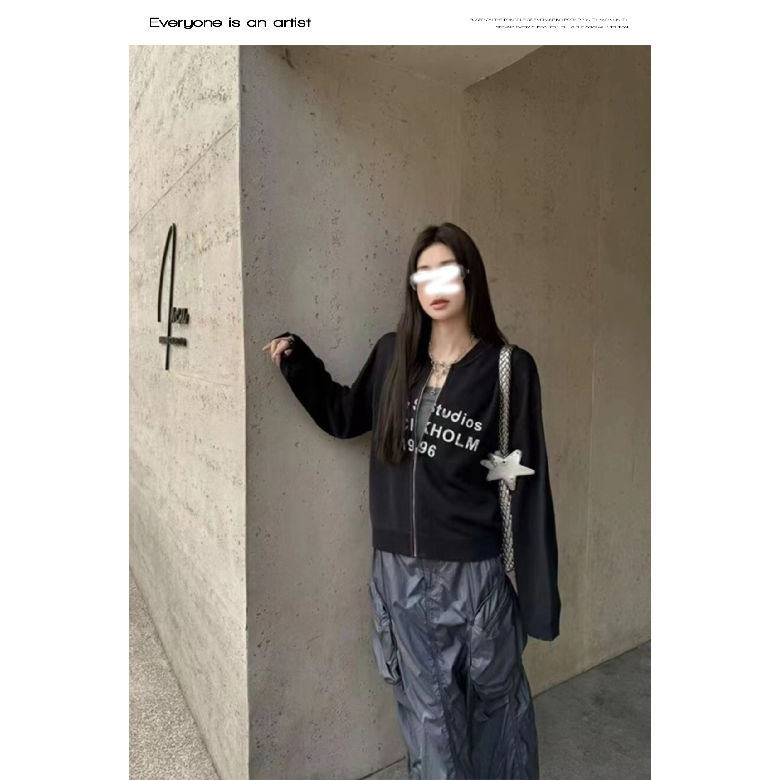 54623字母印花开衫上衣短外套