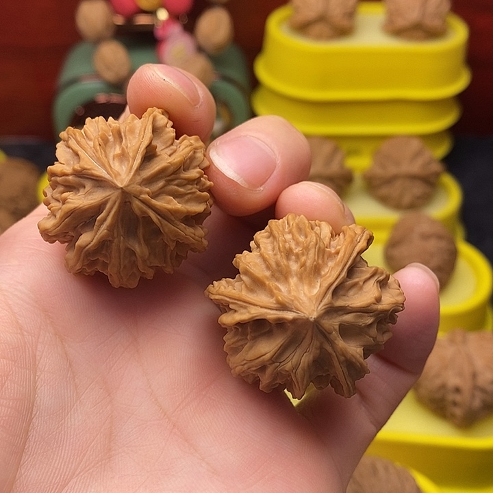 异形三棱小果32文玩核桃