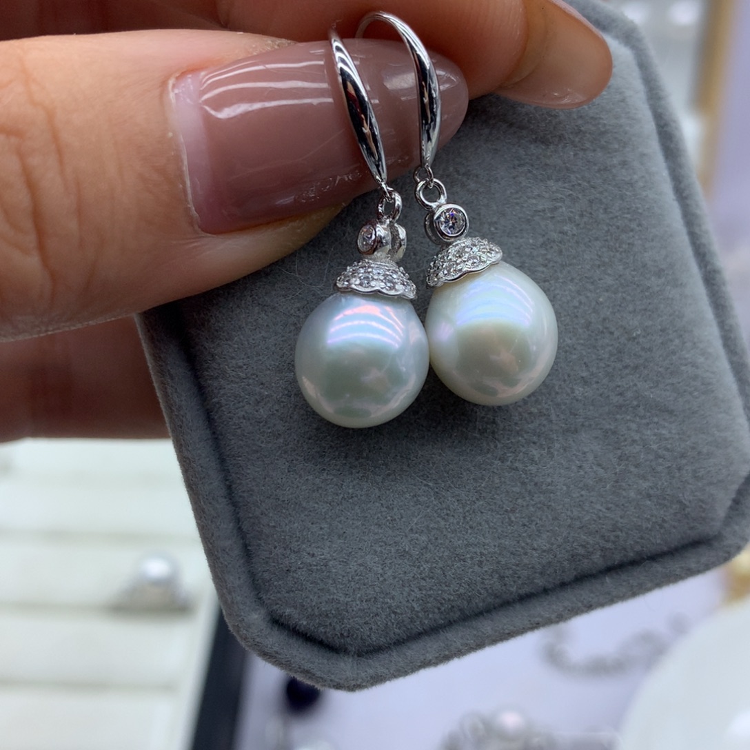 耳饰淡水珍珠银S925镶嵌