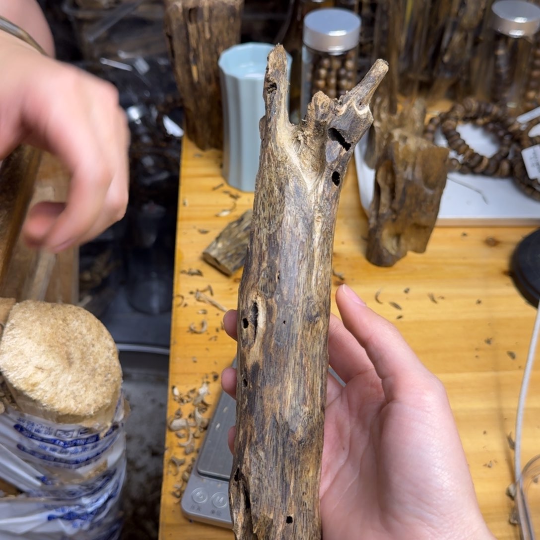 沉香沉香碎屑紫棋品种块料95克