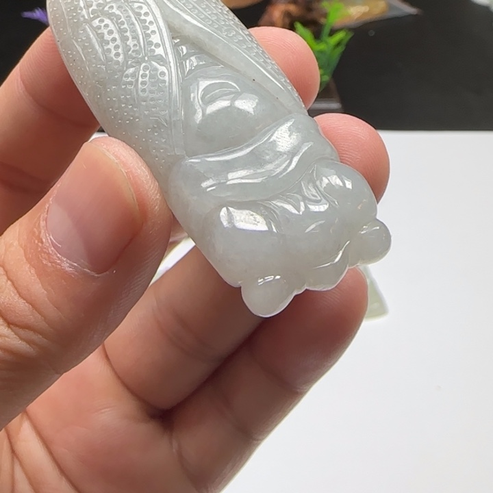 颈饰未镶嵌翡翠知了