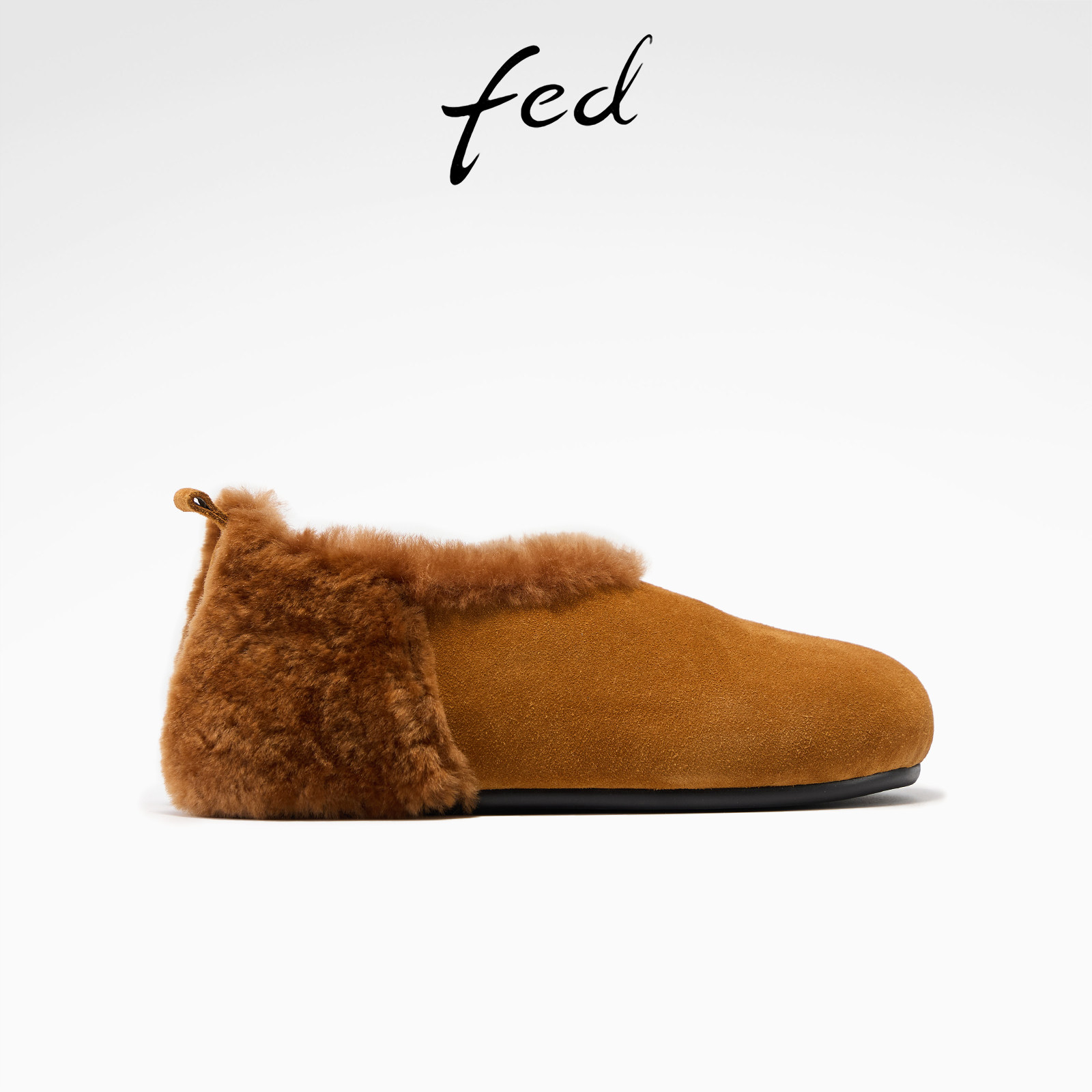 fed外出毛毛鞋冬季新款女鞋厚底棉鞋加绒勃肯鞋女鞋FMG200