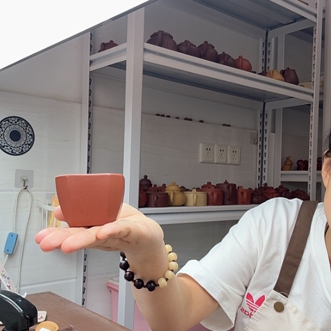 紫砂茶案四方杯四方杯