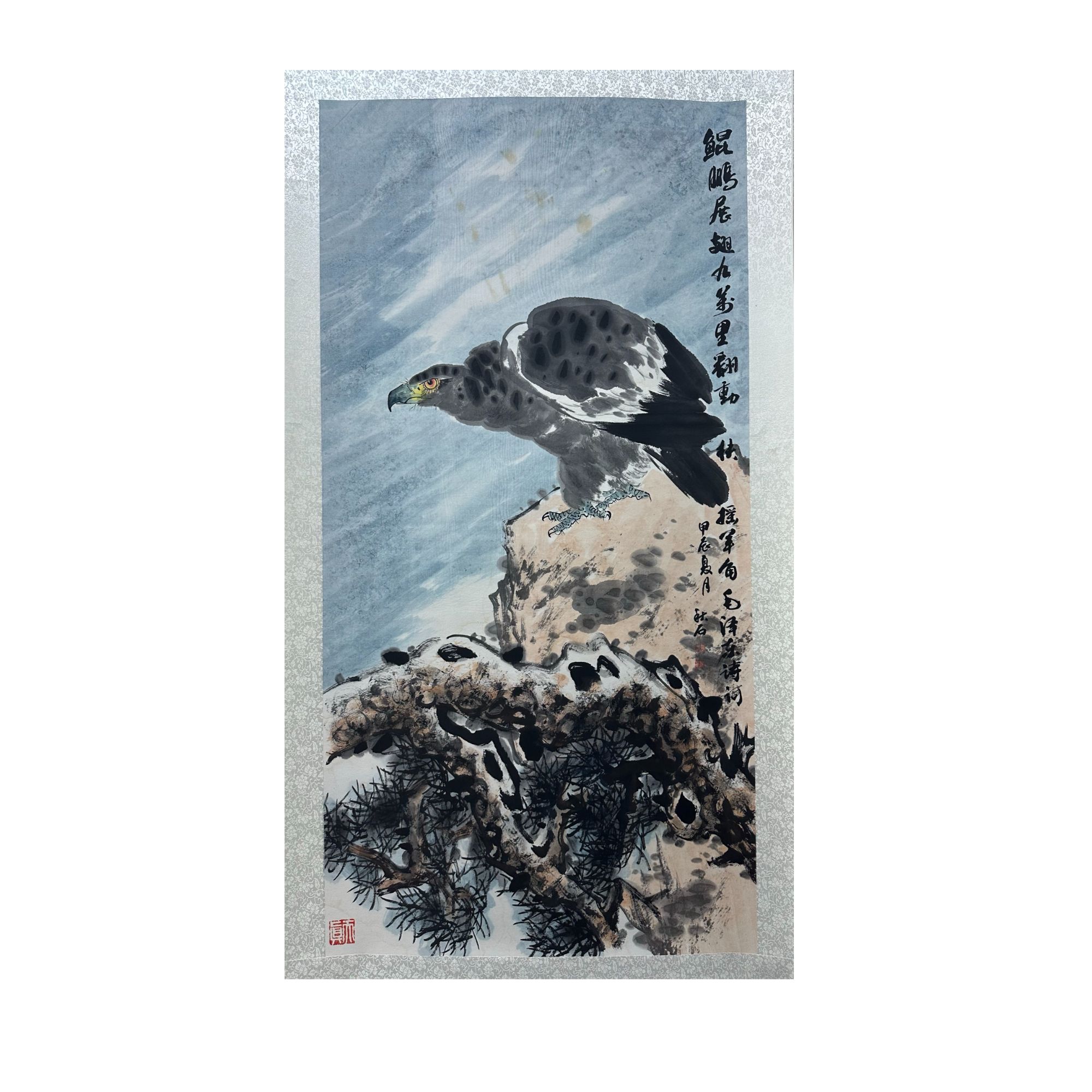 【非印刷】大展宏图挂画老鹰国画办公室书房卧室玄关客厅装饰画