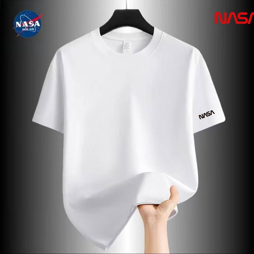 【万针刺绣】NASA联名时尚圆领短袖男女同款情侣潮流百搭T恤