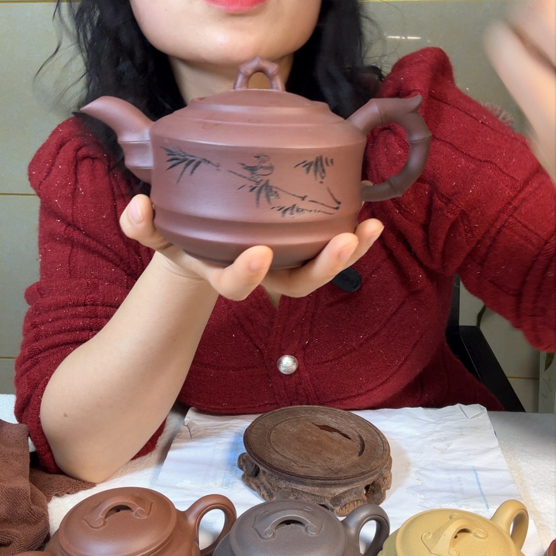 紫砂茶壶老*精工半手原汁原味