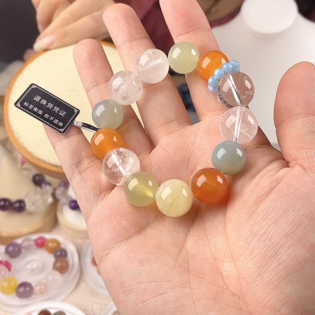 银S925镀金镶嵌手链水晶