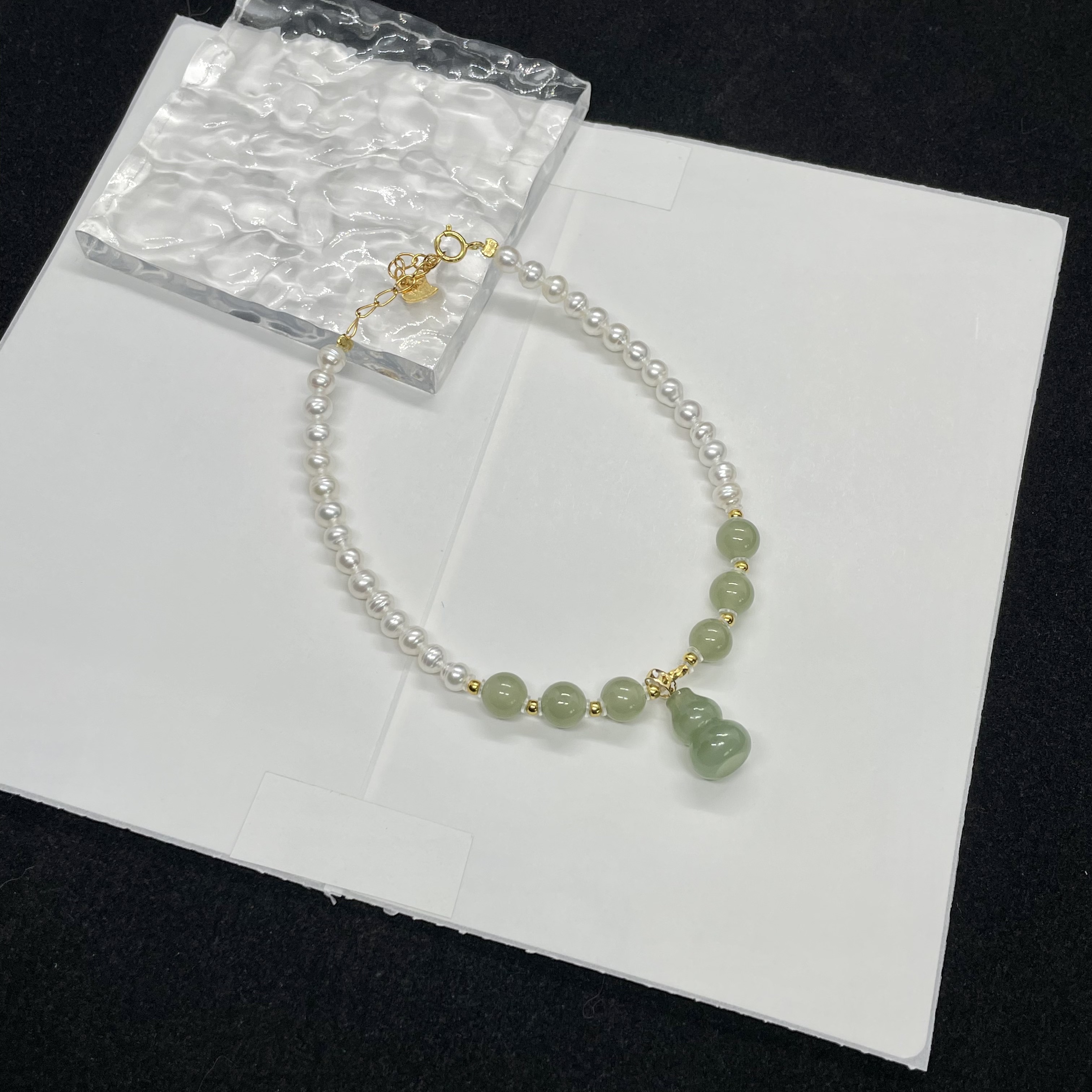 天然珍珠和田玉手链 KT25062242