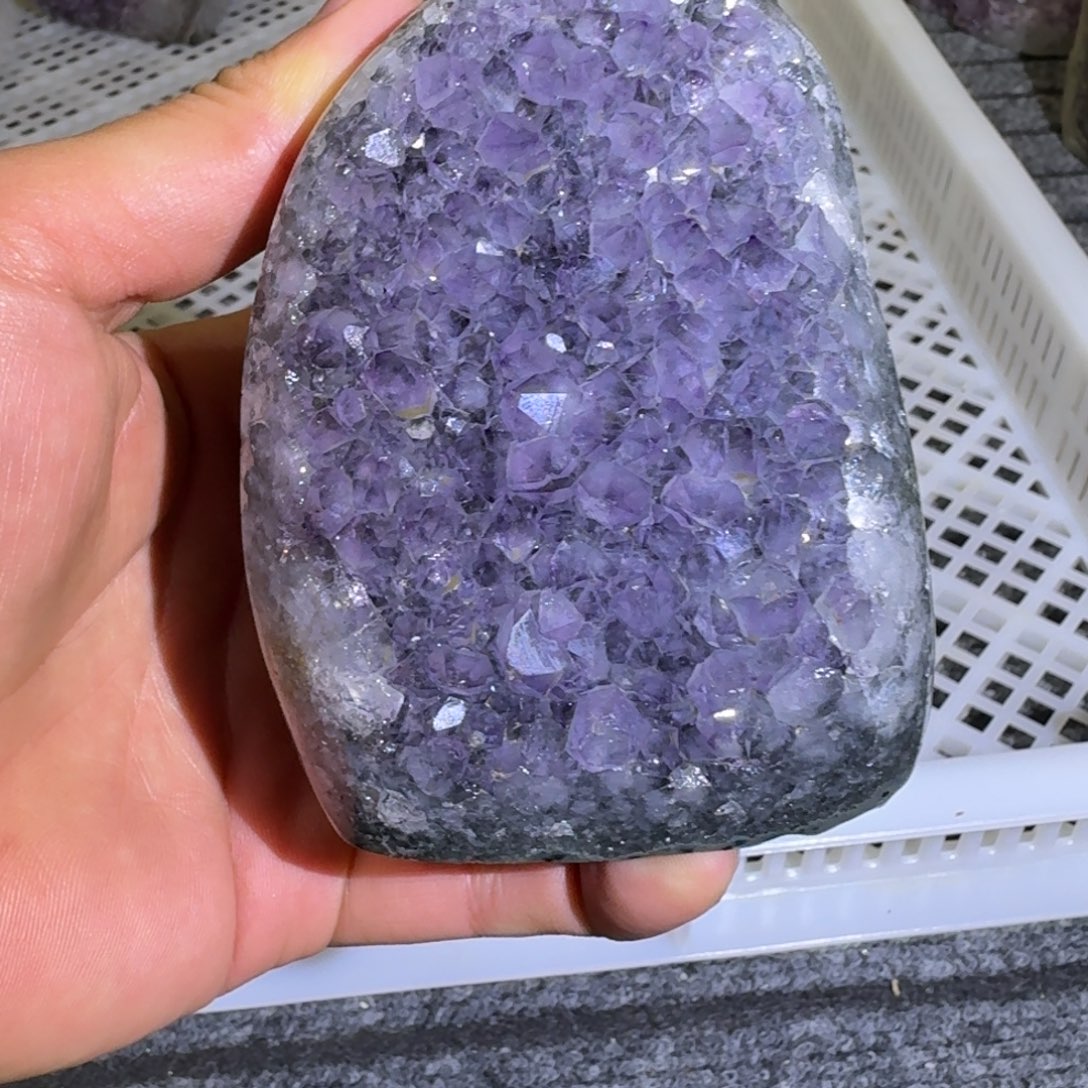 紫晶大型摆件（非配饰）银S925镶嵌