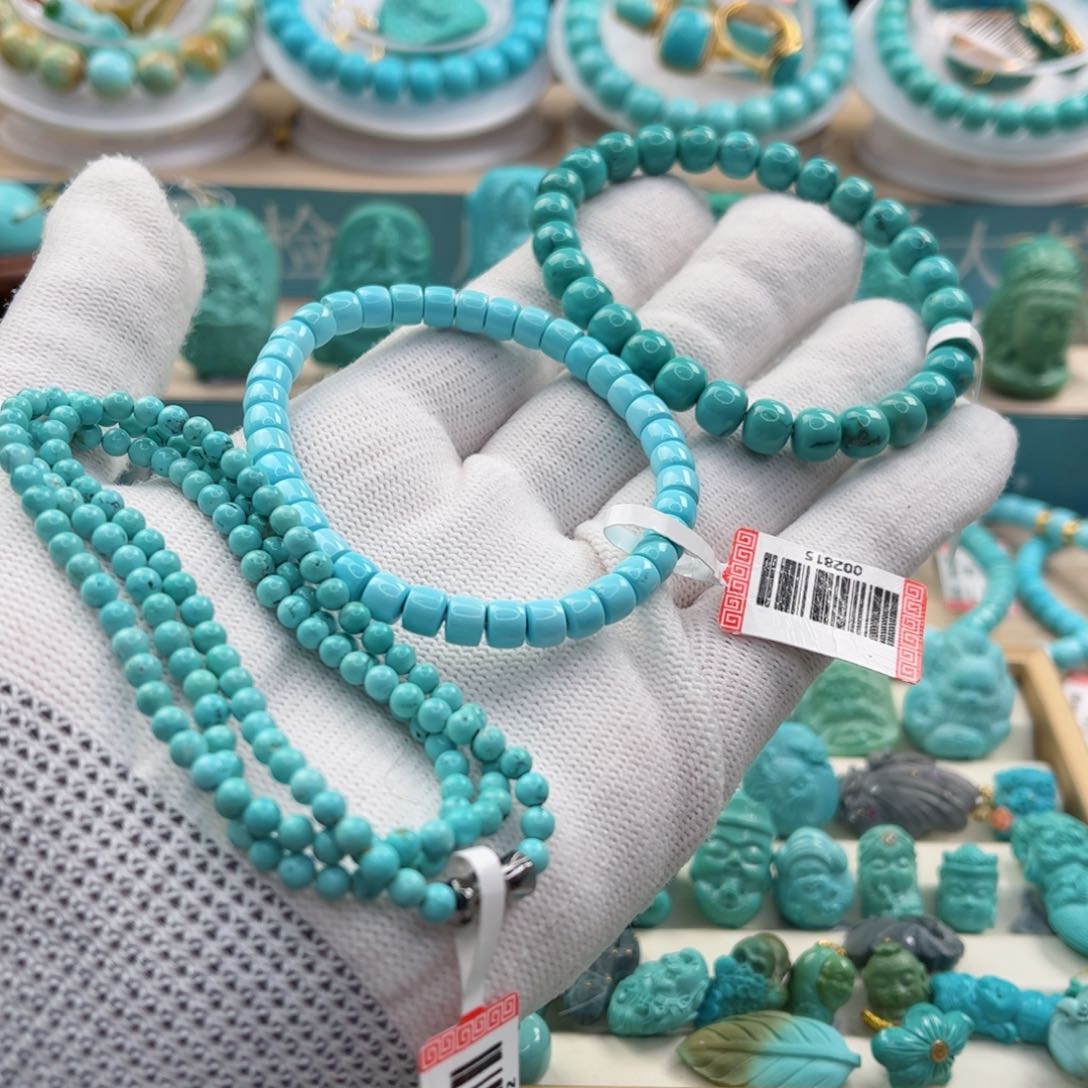 绿松石珠宝奇石未镶嵌糯*鸡