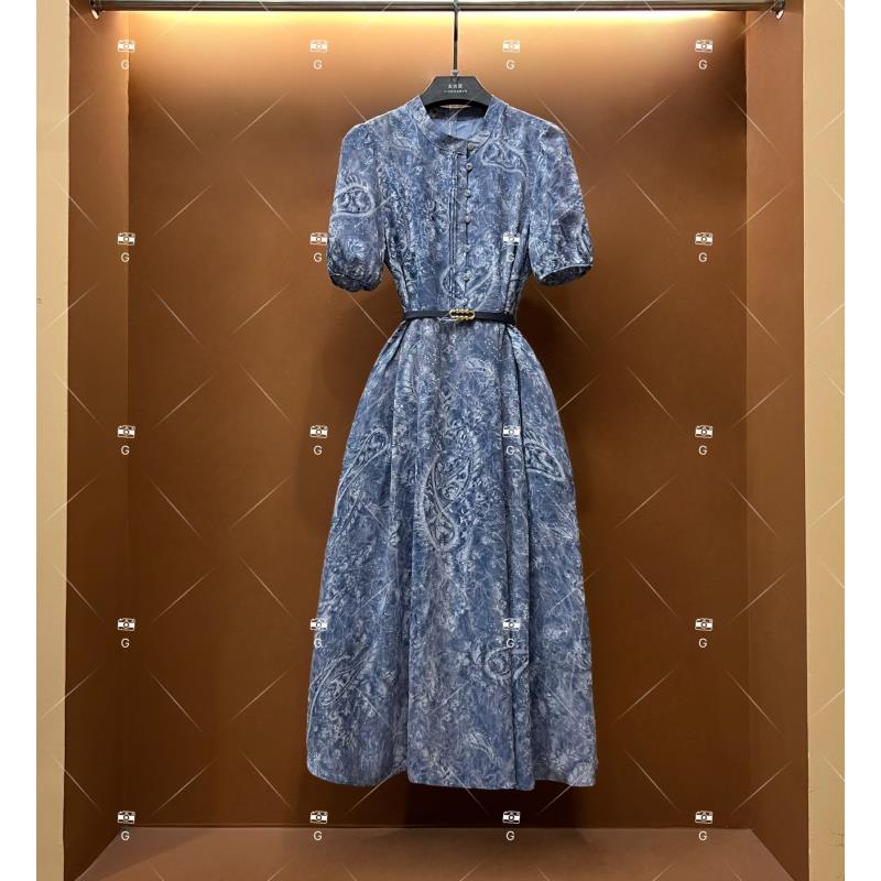 春夏丨设计师轻奢法式印花女士连衣裙 GS-56085