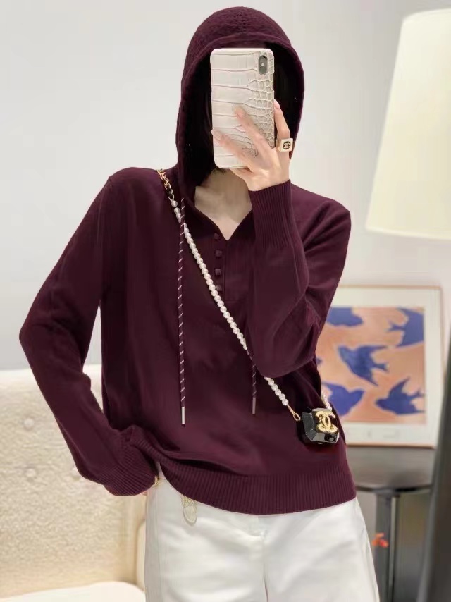 洋气减龄百搭花边帽上衣连帽长袖休闲