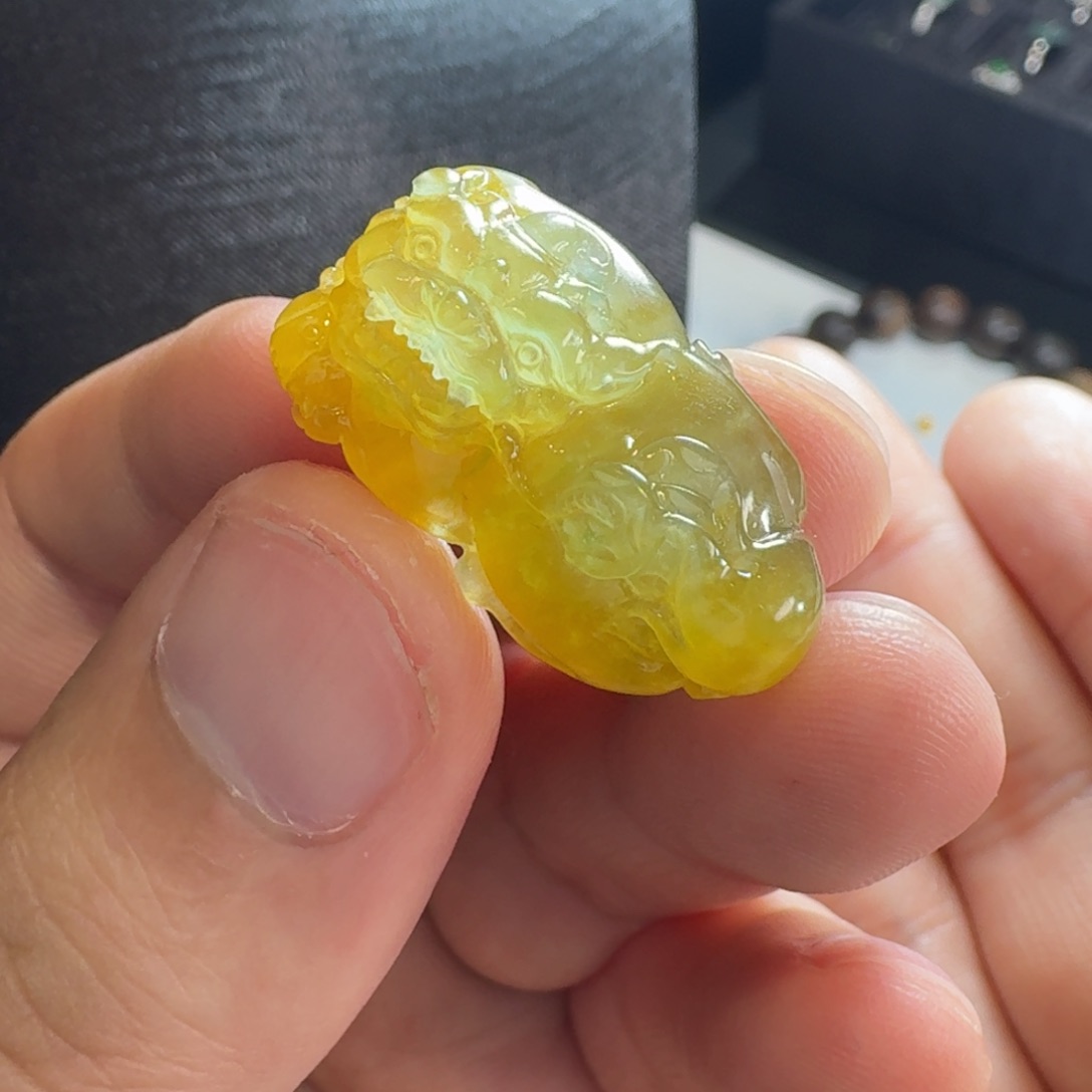 翡翠颈饰未镶嵌貔貅