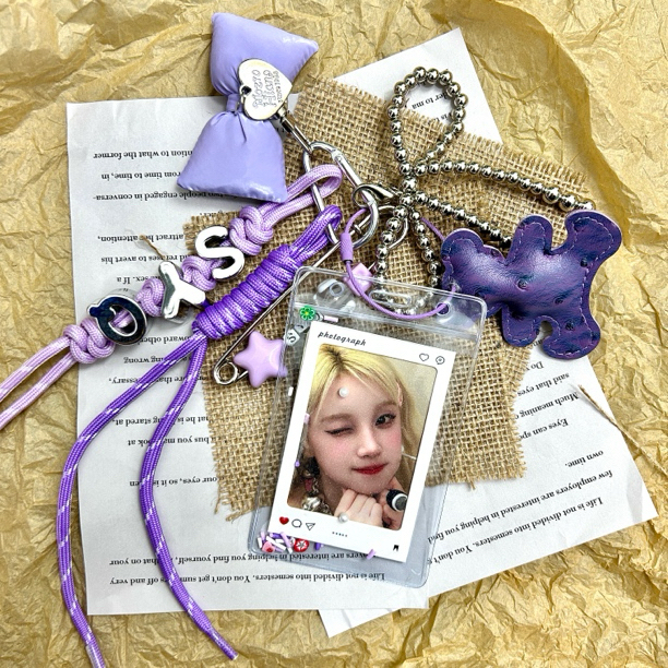 【男女明星】拍立得小卡miu系风格高颜值应援包挂