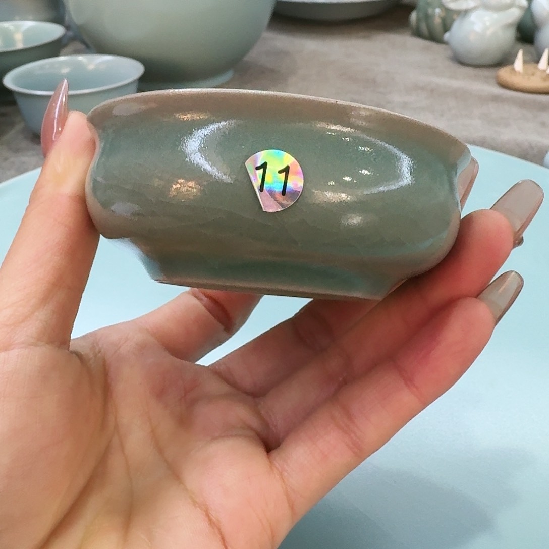 杯仿古翡翠绿炉氏杯