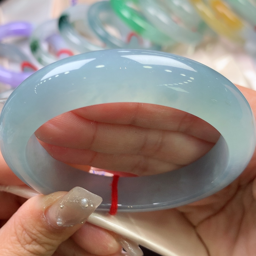 翡翠未镶嵌手镯58.2正圈