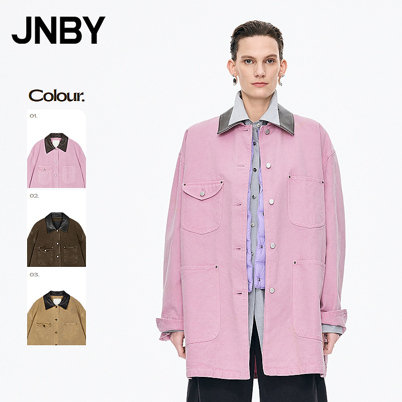 【商场同款】JNBY/江南布衣25秋新品夹克外套宽松翻领5P9612550