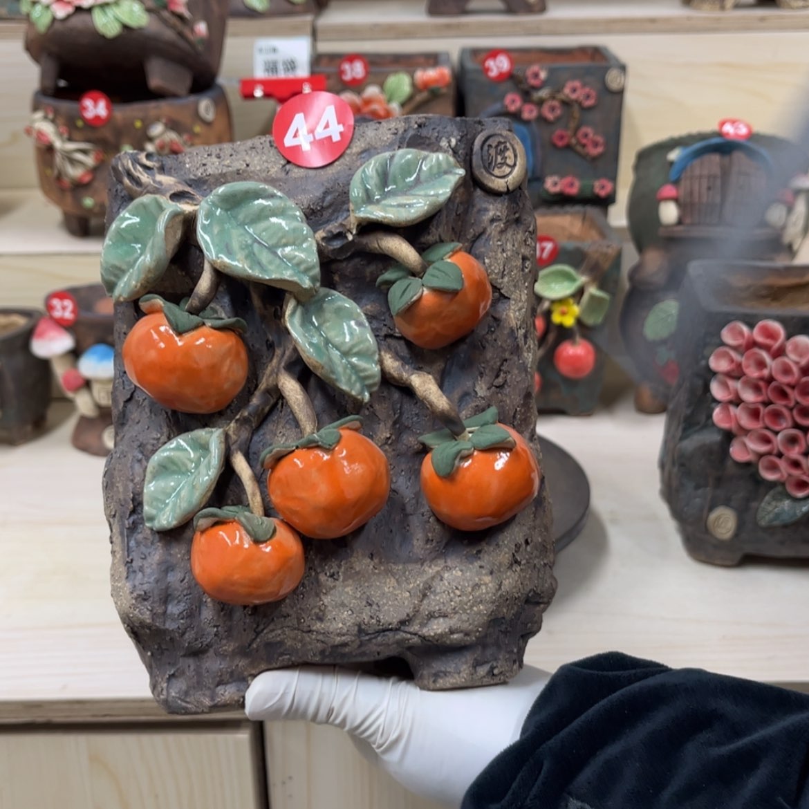 【闪购商品】紫砂花盆44号内口11.5×14脚高19