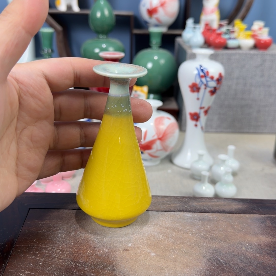 陶瓷手工小花器摆件