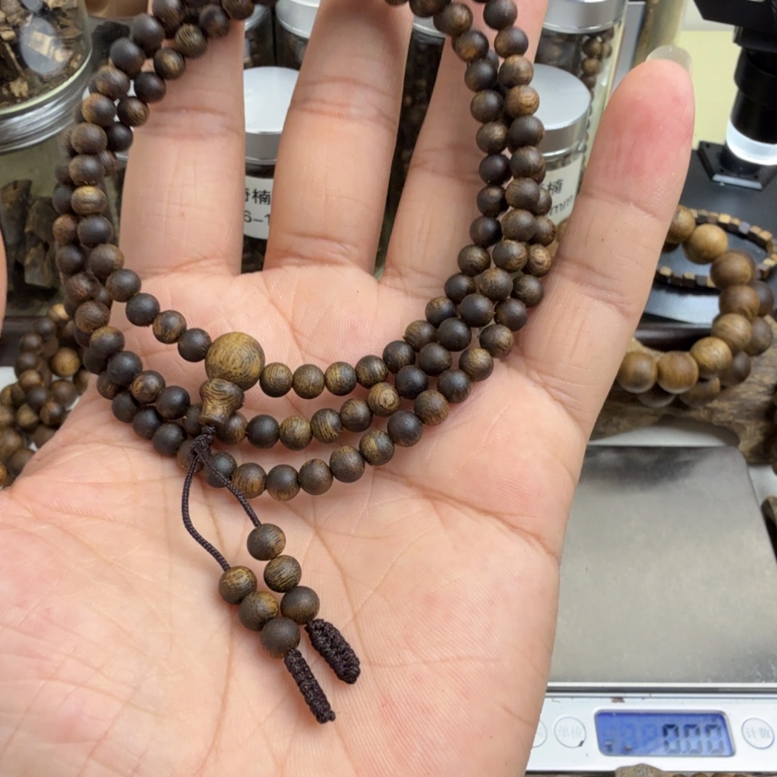 沉香沉香香囊奇楠沉香卡5圆珠多圈沉水浮