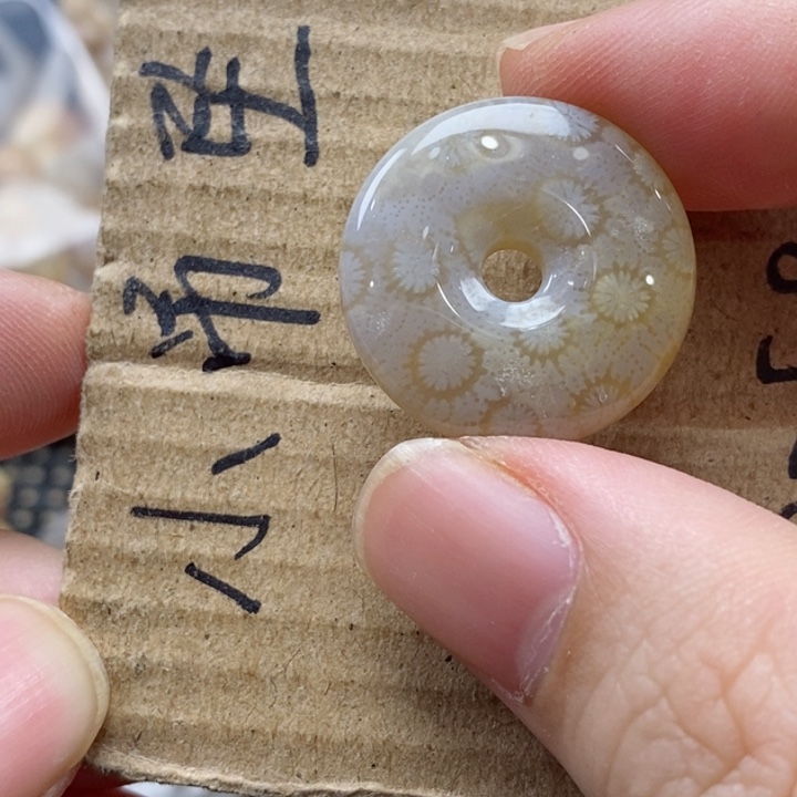 硅化珊瑚（珊瑚玉）颈饰未镶嵌