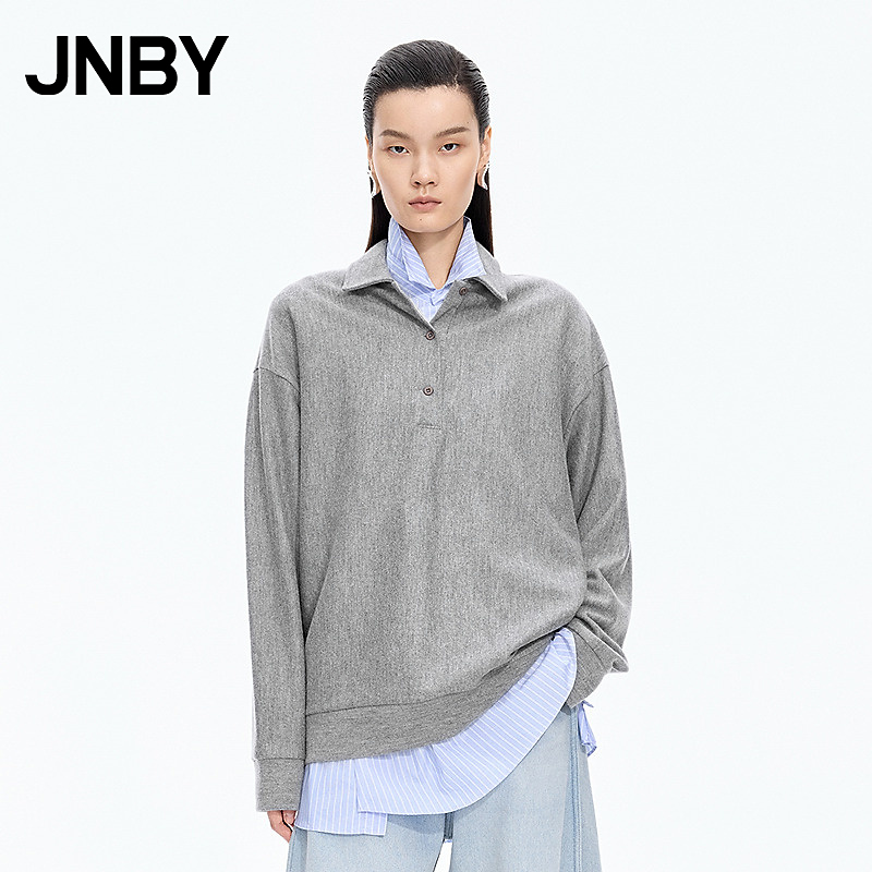 【商场同款】JNBY/江南布衣25秋新品毛呢夹克长袖宽松5P9814960