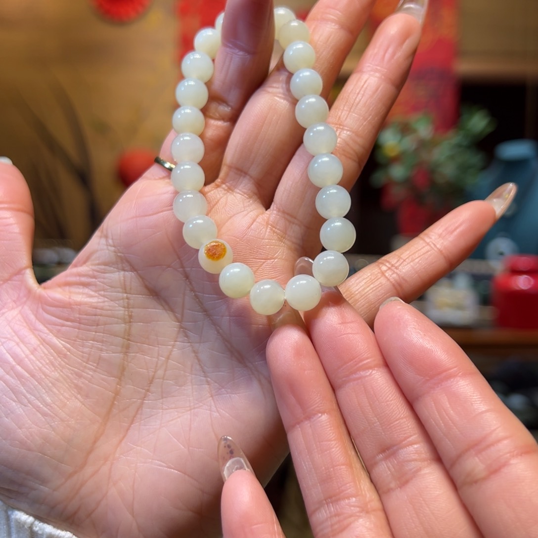 和田玉手链未镶嵌8