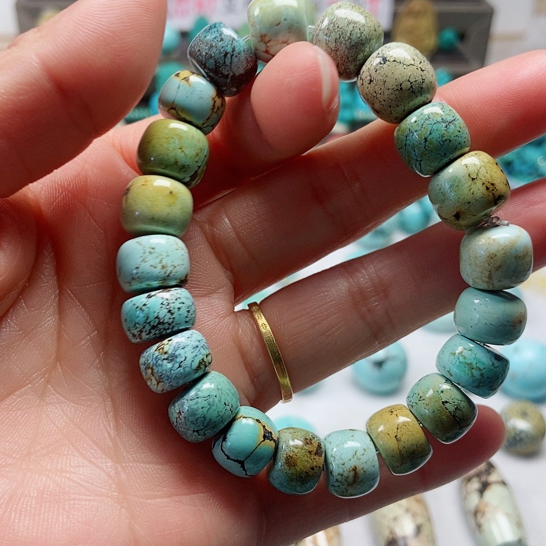 绿松石珠宝半成品未镶嵌小****李