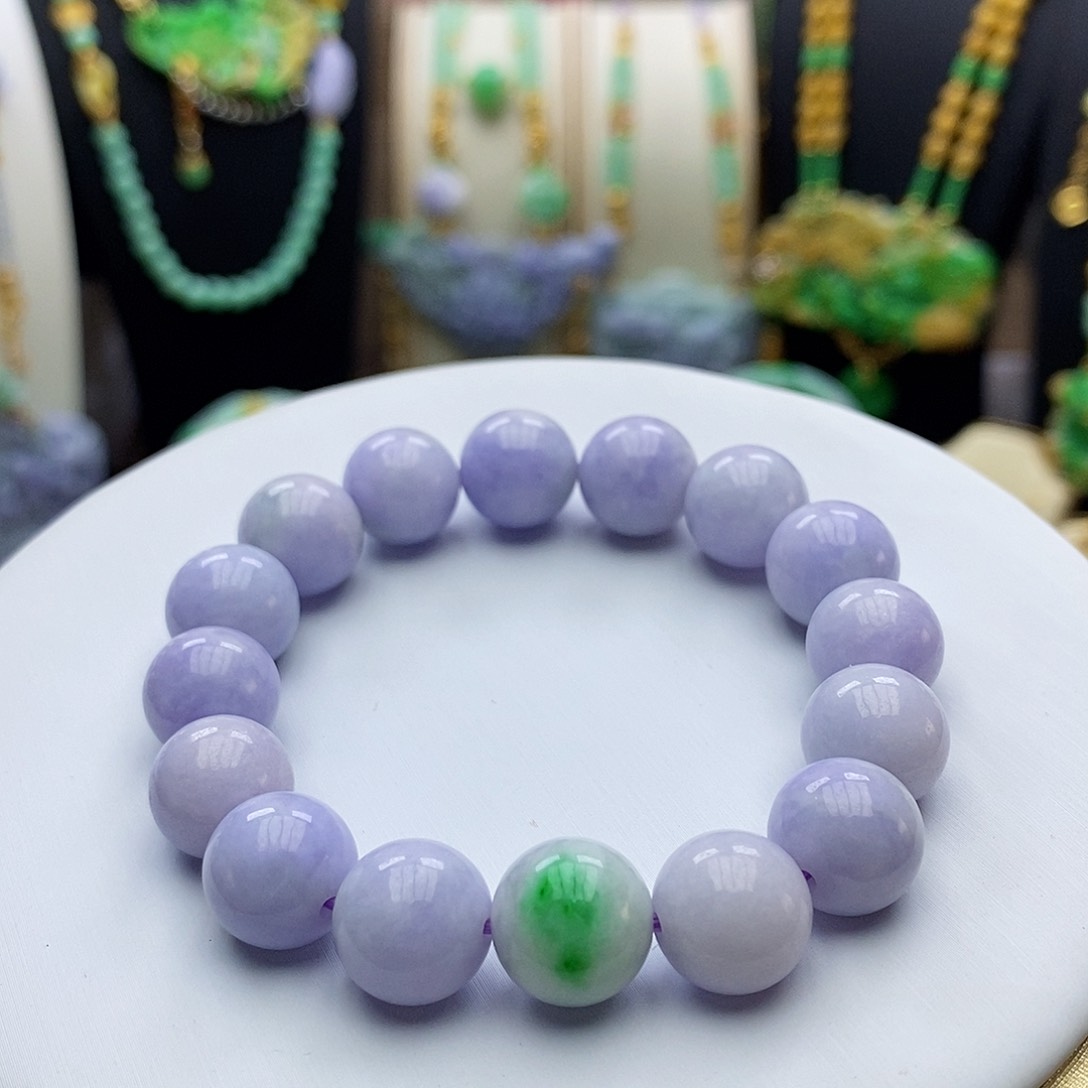 翡翠手链未镶嵌天然