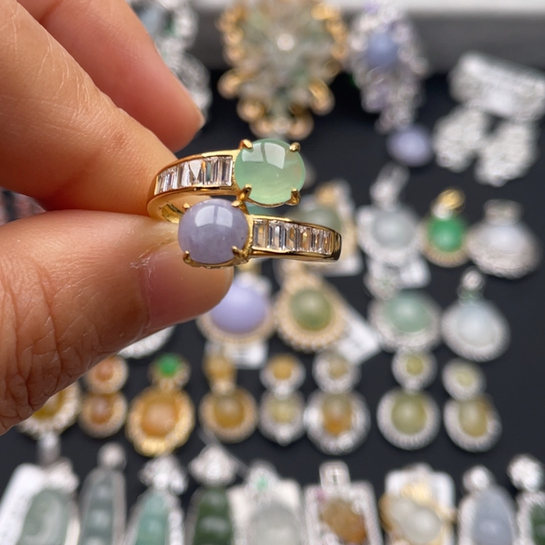 翡翠银S925镶嵌吊坠(不含链)