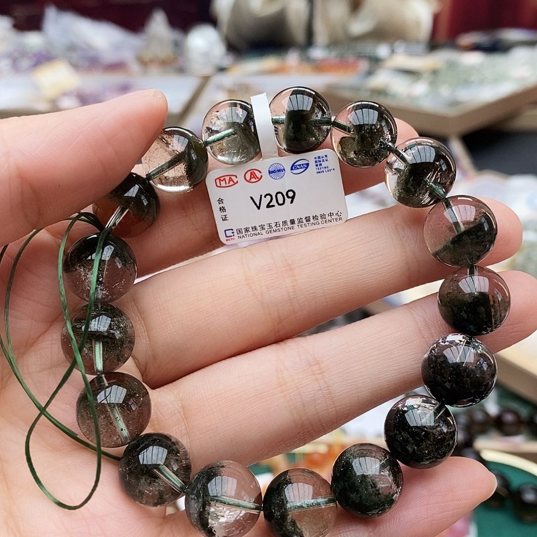 水晶手链未镶嵌V209绿幽灵